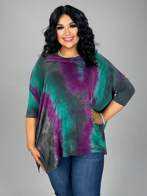 27 PSS {On My Side} Magenta Mandala Print V-Neck Top EXTENDED PLUS SIZE 3X  4X 5X