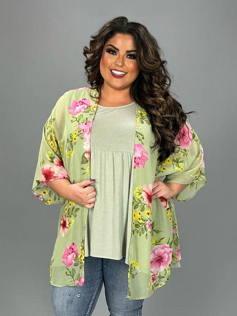 33 CP-E {Ready For The Show} Mint Heart Print Chiffon Tunic PLUS SIZE –  Curvy Boutique Plus Size Clothing