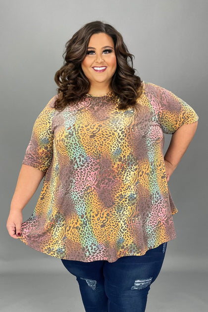 25 SSS-C {Good Feeling} Yellow V-Neck Top PLUS SIZE 1X 2X 3X in