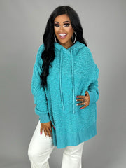 SALE! 39 HD-F {Hold Me Tight} Ash Mint Popcorn Hoodie PLUS SIZE XL 2X 3X