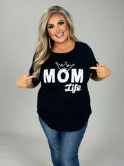 SALE!! 63 GT-B {Mom Life}  Black Graphic Tee PLUS SIZE 1X 2X 3X