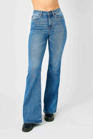 BT {Judy Blue} Med. Blue Acid Washed High Waist Denim Jeans