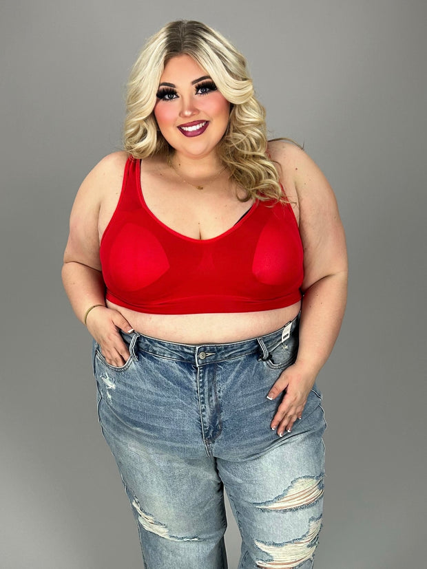 BRALETTE {Seize The Day} Red Athletic Bralette CW EXTENDED PLUS SIZE 3X 4X