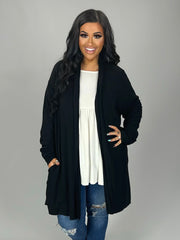 SALE! 22 OT-A {Planned For This}  Black Cardigan PLUS SIZE XL 2X 3X