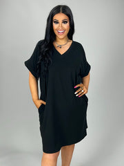 SALE!! 65 SSS-V {Midnight Special} Solid Black Tunic w Pockets PLUS SIZE 1X 2X 3X