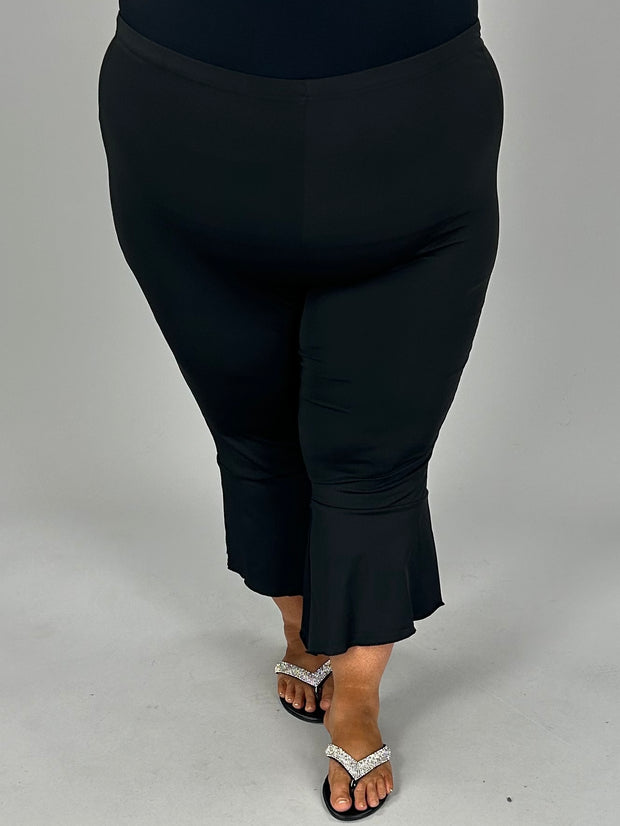 SALE!! BT-D {Be A Legend} Black Flared Capri Pants CW EXTENDED PLUS SIZE 1X 3X 4X 5X