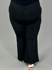 BT-L {Working Together} Black Flared Pants CW EXTENDED PLUS SIZE 1X 2X 3X 4X 5X