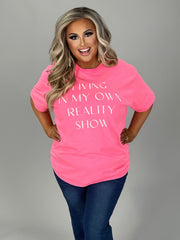 25 GT-W {My Own Reality Show} Hot Pink Graphic Tee PLUS SIZE 1X 2X 3X