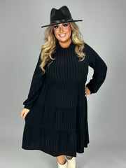 SALE!! 12 SLS-C {Racing Into Fall} BLACK Multi-Tiered Dress PLUS SIZE 1X 2X 3X