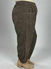 SALE! BT-B {Jog My Memory} Deep Brown Corduroy Joggers PLUS SIZE 1X 2X 3X