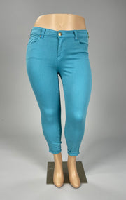 SALE! BT-A  M-109  {Celebrity Pink} Blue Skinny Ankle Jeans