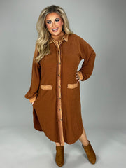 1-18 OT-Z {Love Me Always} Umgee Camel Button Up Duster PLUS SIZE XL 1X 2X