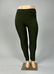 SALE!! BT-A {Simply Solid} Dark Olive Stretch Pants PLUS SIZE 2X 3X