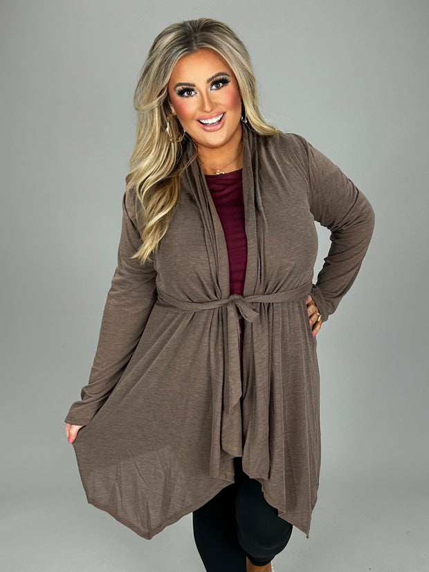 19 OT-B {It's A Journey} Brown Cardigan PLUS SIZE XL 2X 3X