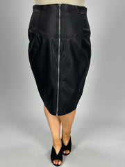 BT-99 M-109 {City Chic} Black Skirt w/Front Zipper