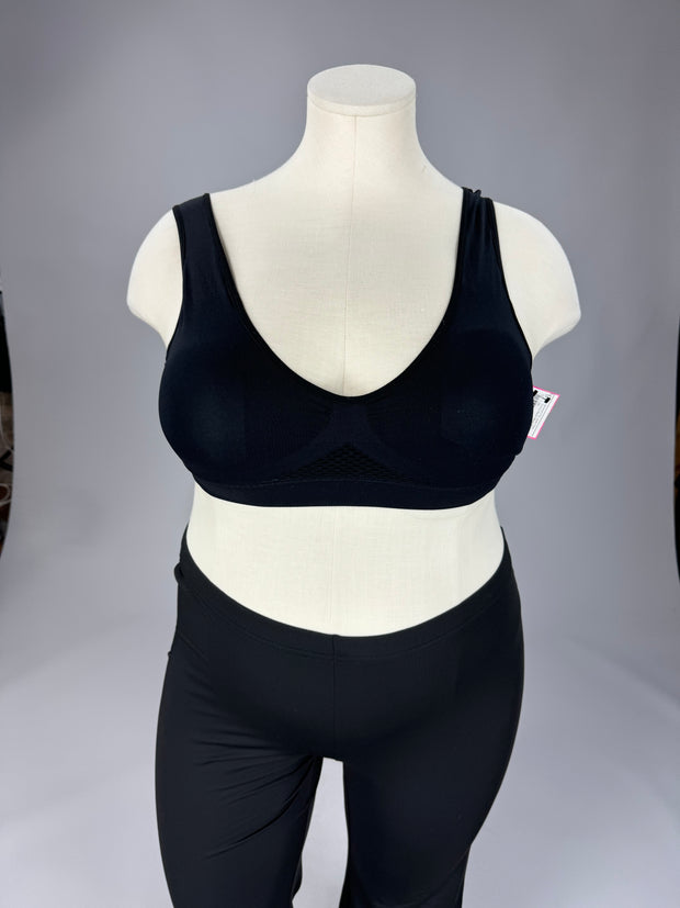 BRALETTE {Just That Easy} Black Mesh Bralette CW PLUS SIZE 3X