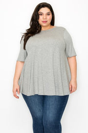 83 SSS {No Approval Needed} Grey Oversized Wide Neck Top PLUS SIZE 1X 2X 3X