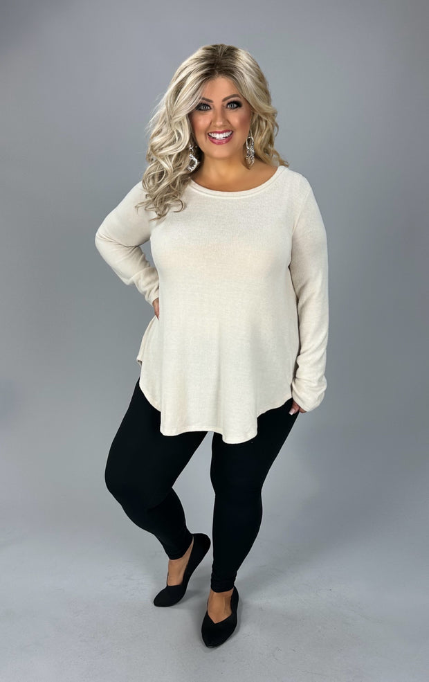 26 SLS {The Total Package} Taupe Long Sleeve Top PLUS SIZE XL X 3X