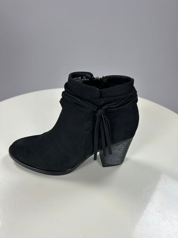 SALE!! SHOES {BAMBOO} Multi-Strand Tassel Black Booties with Heel