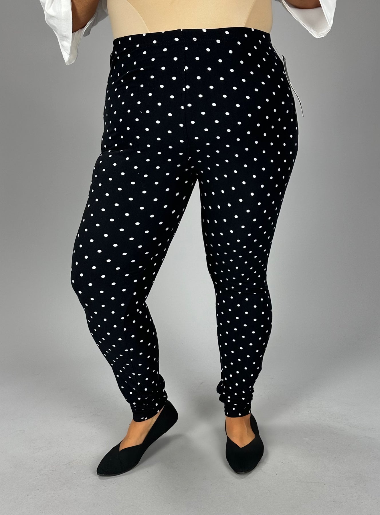 Polka dot leggings plus size best sale