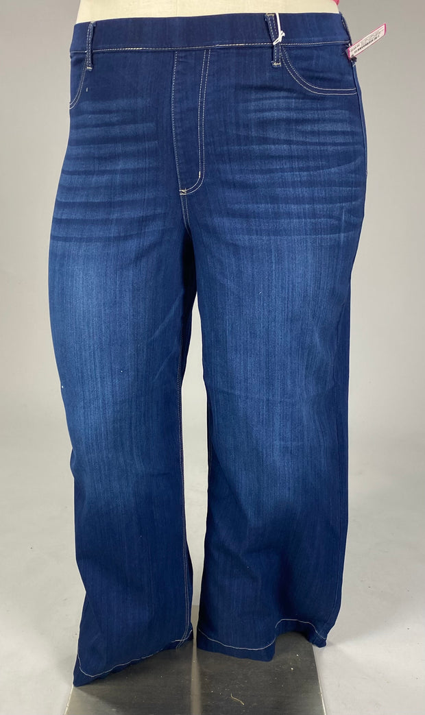 BT {Ms. Cello} Dark Denim Flare Jeggings w/ Elastic Waistband PLUS SIZE XL 2X 3X