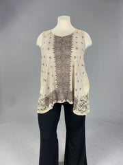 11 SV {Closing The Distance} Taupe Vocal Top W/  Lace PLUS SIZE 1X 2X 3X