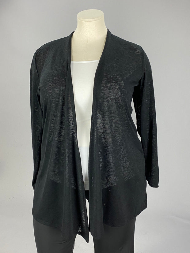 24 OT {Making My Choice} Black Sheer Lightweight Cardigan PLUS SIZE XL 2X 3X