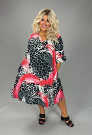 SALE!! 29 PSS {Wild And Fierce} Grey/Pink Leopard Dress EXTENDED SIZE 3X 4X 5X