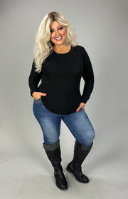 SALE!! 36 SLS-A {Undercover} Black Long Sleeve Top SALE!! PLUS SIZE XL 1X 2X