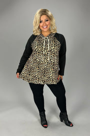 77 HD {Let Your Courage Show} Brown Leopard Hoodie PLUS SIZE 1X 2X 3X