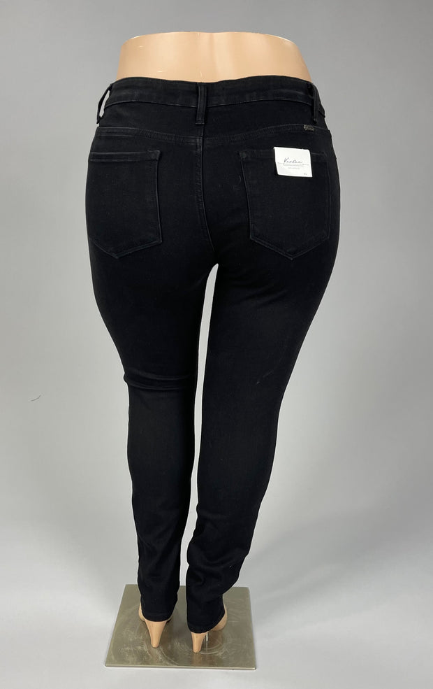 SALE!! BT-O {Midnight Train} Black Denim Stretchy Straight-Leg Jean PLUS SIZE