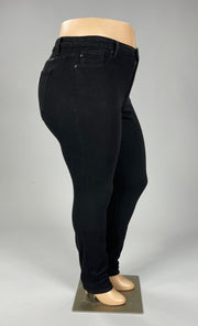 SALE!! BT-O {Midnight Train} Black Denim Stretchy Straight-Leg Jean PLUS SIZE