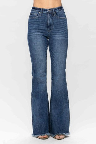 BT {Judy Blue} Dark Blue Acid Washed High Waist Denim Jeans