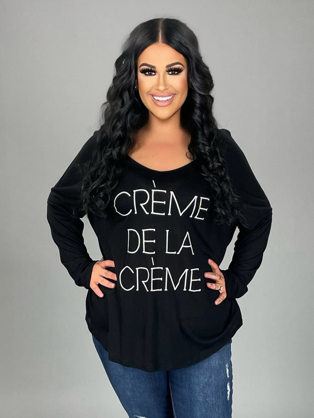 SALE!! GT-A "Creme De La Creme" Black Long Sleeve Tunic