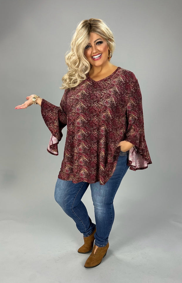 53 PQ {Wine & Dine Time} Wine Print Angel Wing Top EXTENED PLUS SIZE 4X 5X 6X