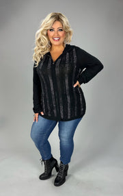 1-46 OT [Made for You} VOCAL  Black Studded Zip Up Cardigan  w/Hood  PLUS SIZE 1X 2X 3X