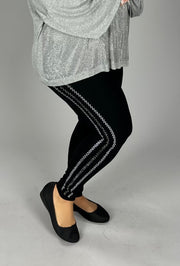 97 BT {Instant Icon} Vocal Black Pants w Rhinestone Side Detail PLUS SIZE 1X 2X 3X