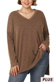 91 SLS {All On You} Americano Melange Jacquard Top PLUS SIZE 1X 2X 3X