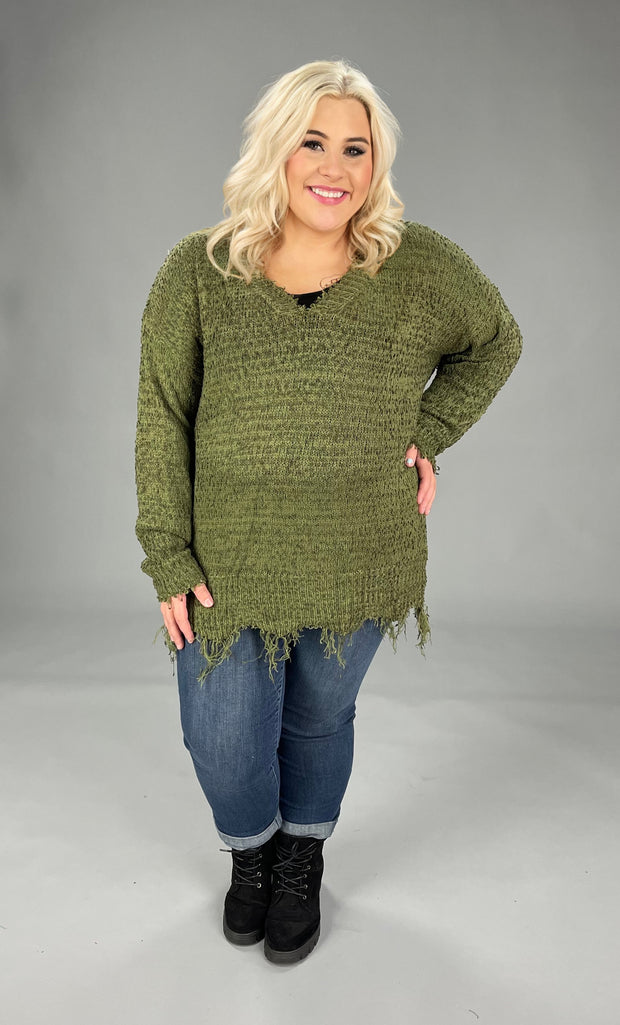 41 SLS-A  {Life of Luxury} "UMGEE" Green Sweater PLUS SIZE XL 1X 2X