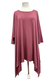 26 SQ {Change Your Mind} Mauve Asymmetrical Top EXTENDED PLUS SIZE 3X 4X 5X