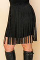 74 BT {Iconic Entrance} VOCAL Black Skirt w/ Fringe Detail