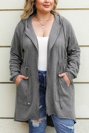 61 OT {What To Say} Gray Zip Up Jacket w Pockets PLUS SIZE 3X