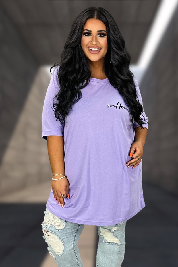 Plus Size Lilac Purple Oversized T-Shirt