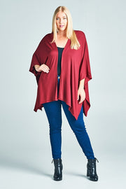 1-36 OT {Exude Confidence} Burgundy Oversize Cardigan PLUS SIZE 1X 2X 3X