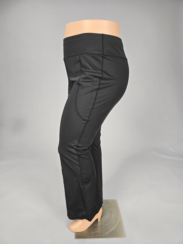 BT {All The Way} Black Athletic Pants W/Side Pocket CW EXTENDED PLUS SIZE 5X