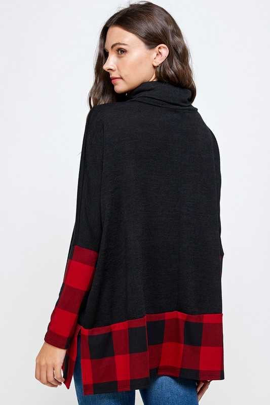 SALE!! 25 CP-L {My Attention} Black With Red Hem Hoodie PLUS SIZE XL 2X 3X