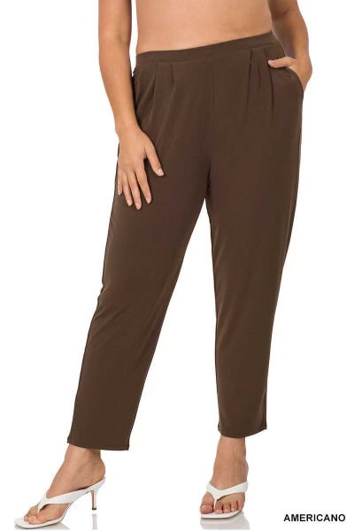 LEG-60  {Never Wander Far} Americano Pleated Dress Pants PLUS SIZE 1X 2X 3X