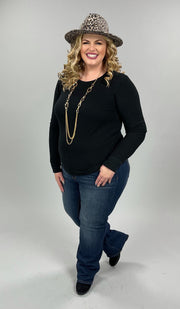 SALE!! 36 SLS-A {Undercover} Black Long Sleeve Top SALE!! PLUS SIZE XL 1X 2X