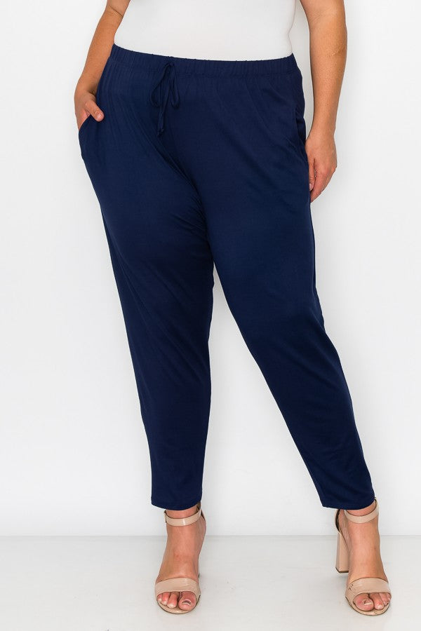 BT-L {Finding Common Ground} Lounge Navy Boutique CURVY BRAND!! Plus – w/Pockets Clothing Curvy Pants Size