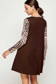 SALE!! 20 CP-S {Rare Love} Brown Print Tunic  w/Key Hole PLUS SIZE XL 2X 3X